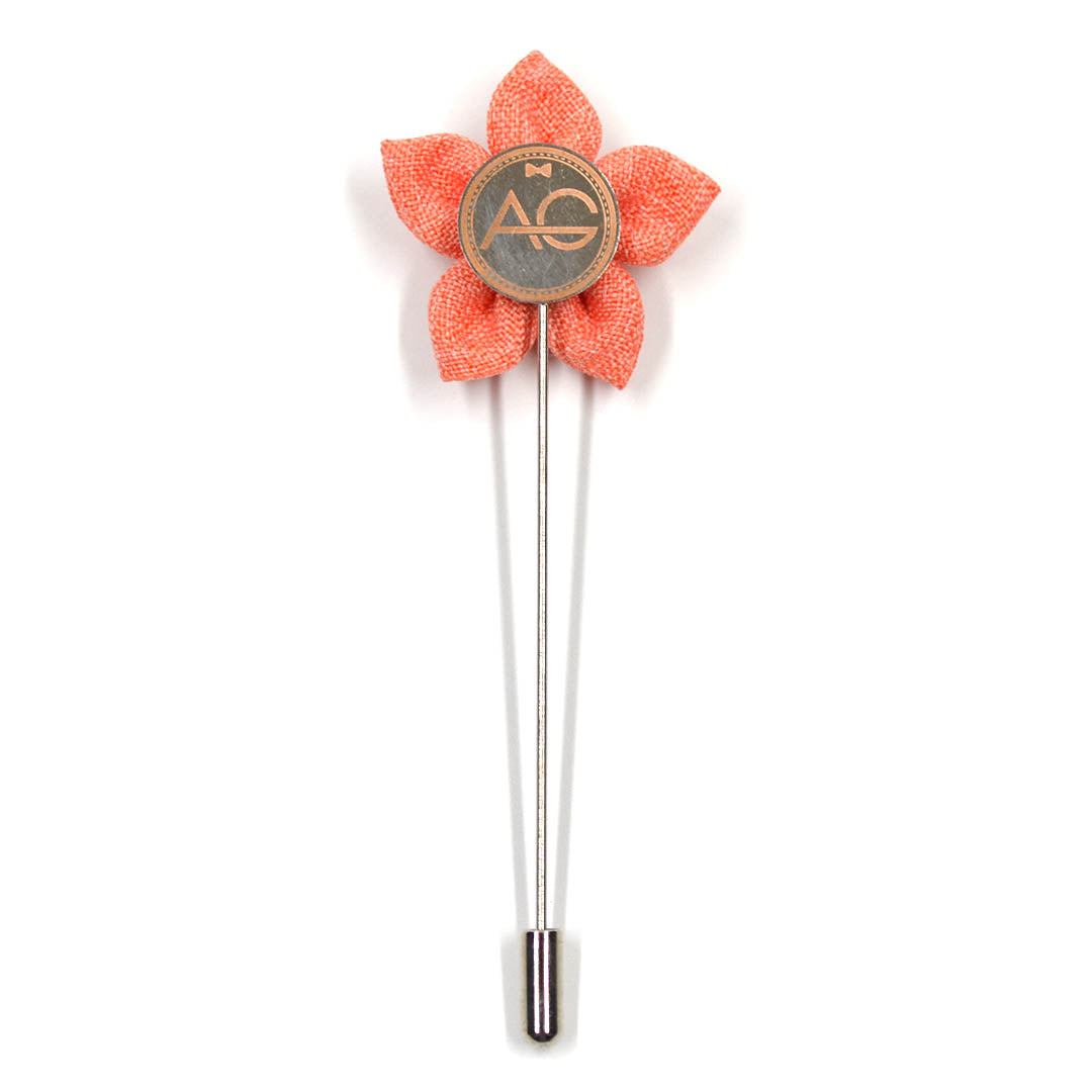 Lapel Pin - Wildflower Orange