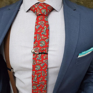 Paisley Bud Red Tie