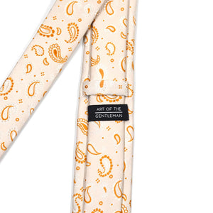 Paisley Crest Pearl Tie