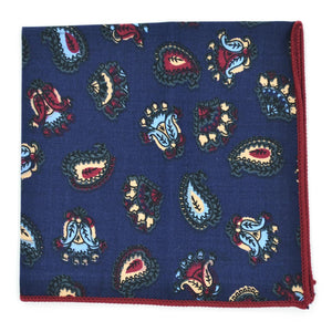 Paisley Navy Pocket Square