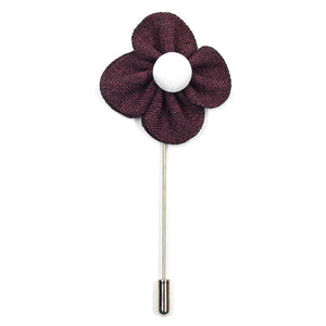 Lapel Pin - Pearl Floral Burgundy