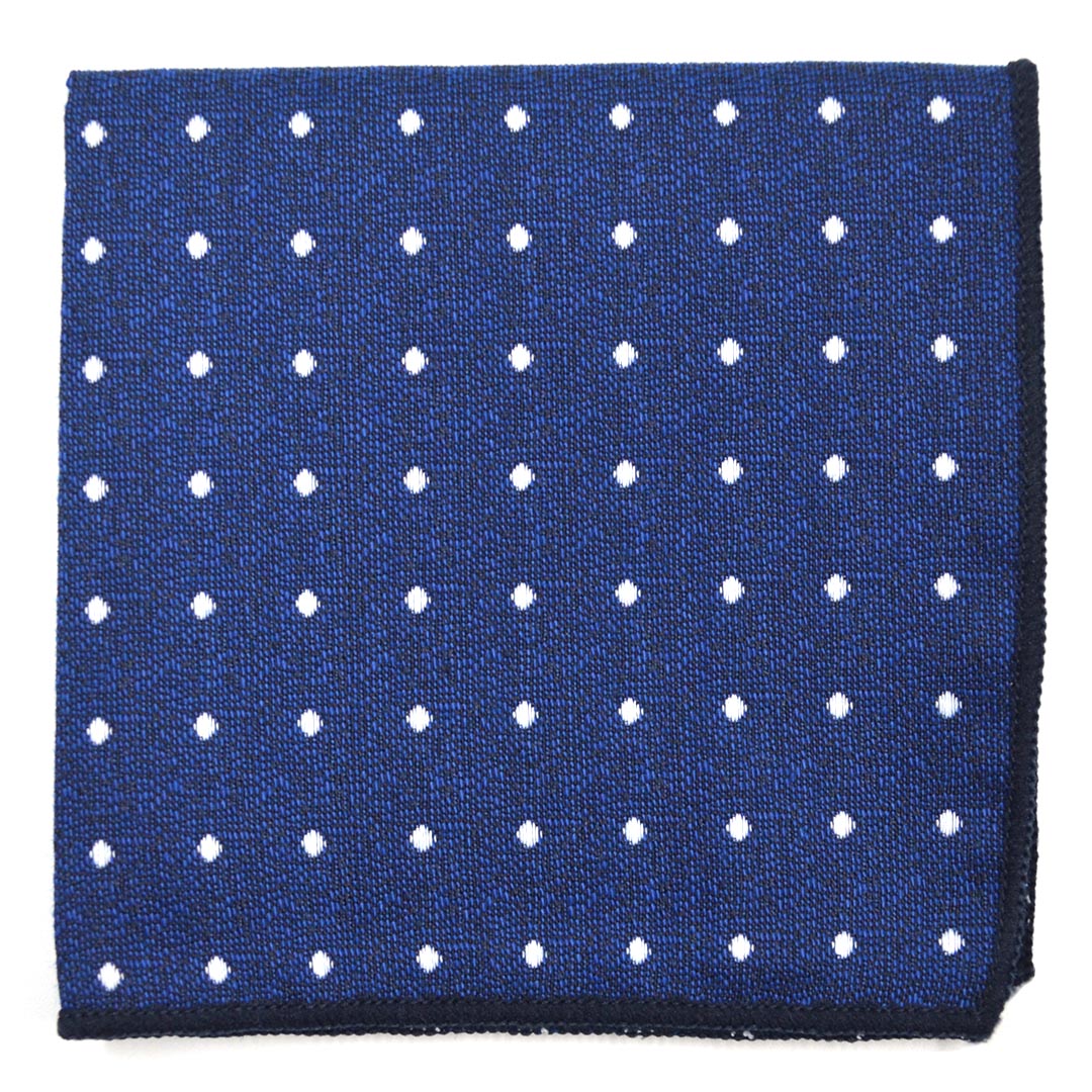 Polka Dot Ocean Blue Pocket Square