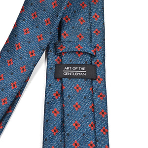 Polka Dot Jacquard Blue Tie