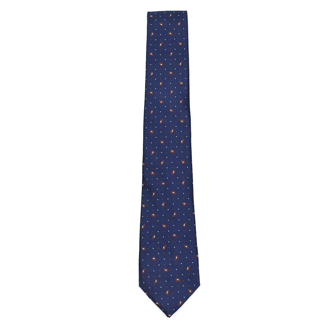 Polka Dot Paisley Navy Tie