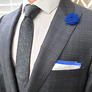 Blue Border Pocket Square