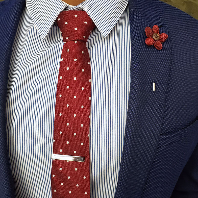 Polka Dot Crimson Tie Art of The Gentleman