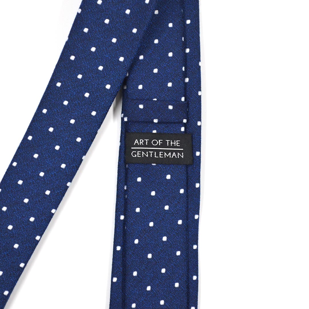 Polka Dot Ocean Blue Tie - Art of The Gentleman