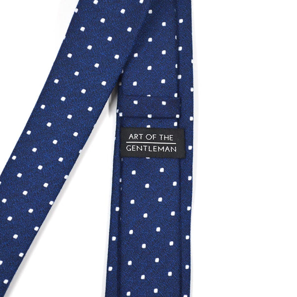 Polka Dot Ocean Blue Tie - Art of The Gentleman