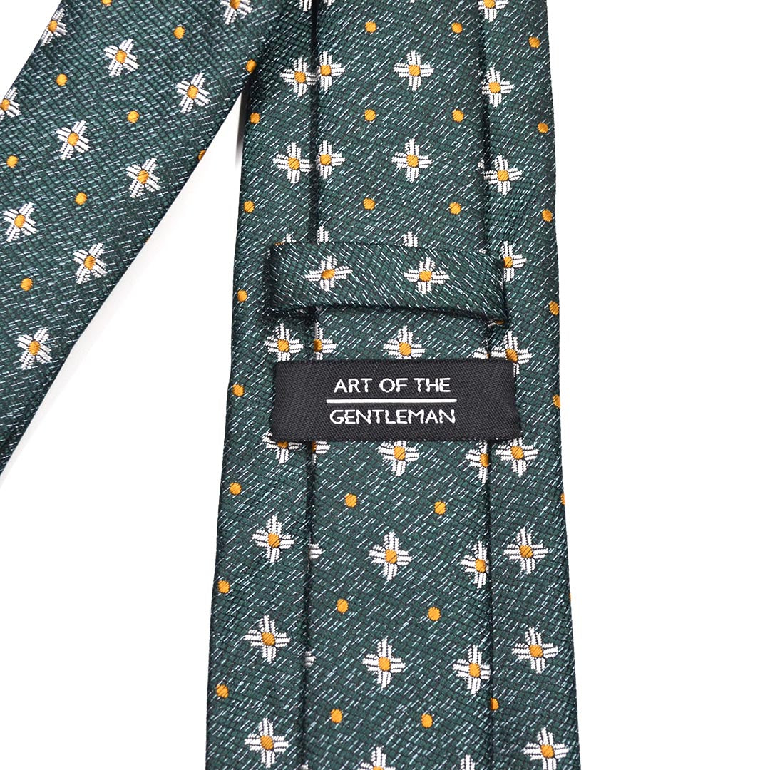 Polka Dot Jacquard Green Tie Set - Art of The Gentleman