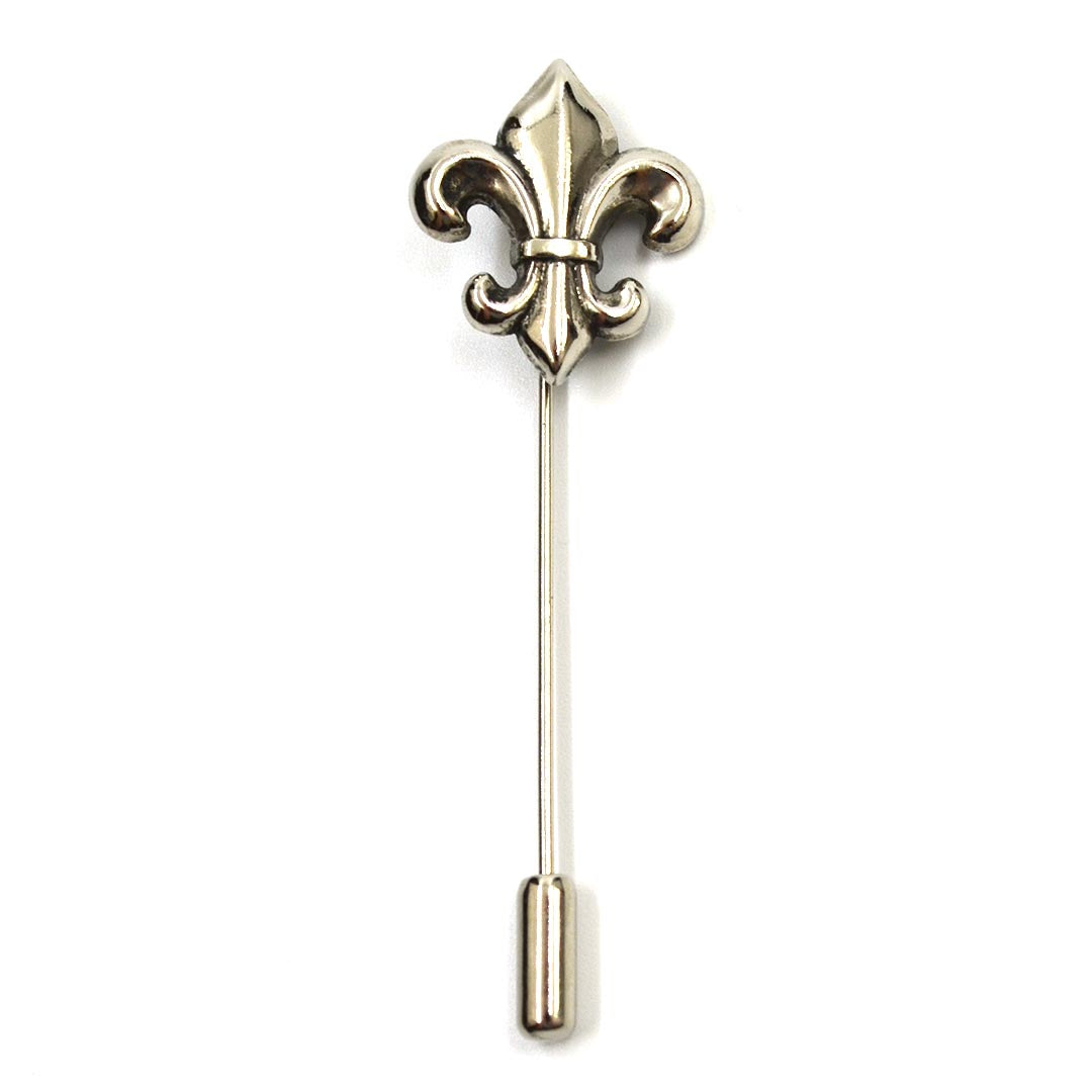 Fleur-De-Lis Silver Lapel Pin