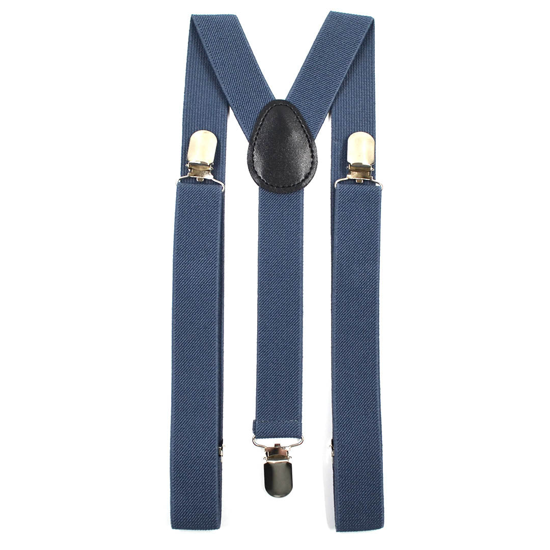 Solid Navy Suspenders