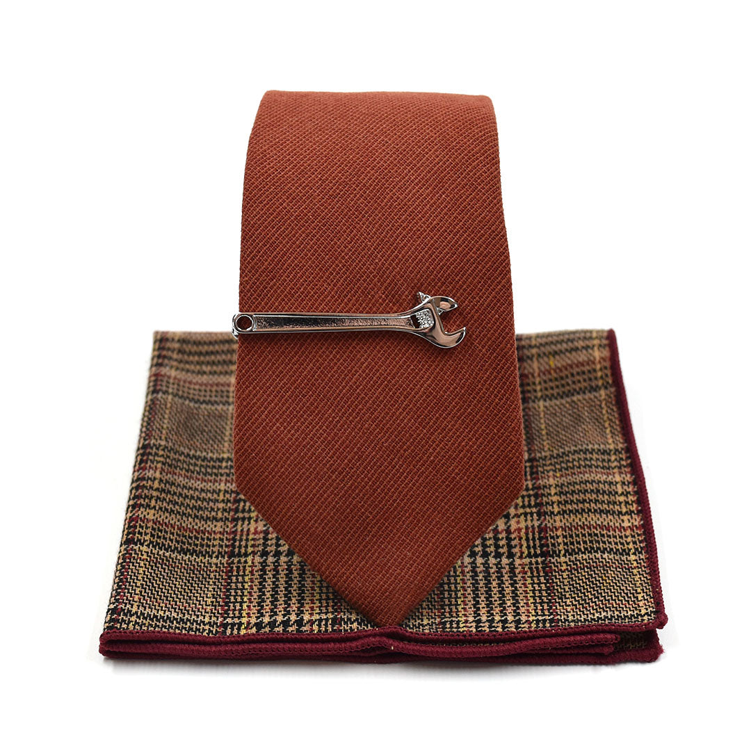 Solid Cinnamon Tie Set
