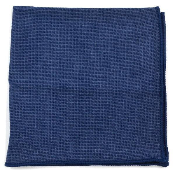 Navy Rounded Square Solid Marine Navy Pocket Square