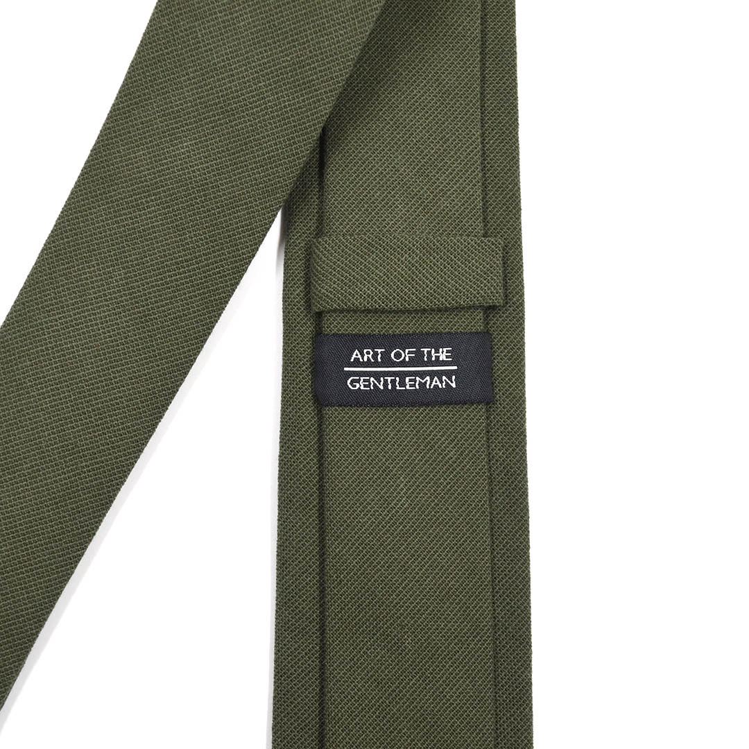 Solid Olive Tie