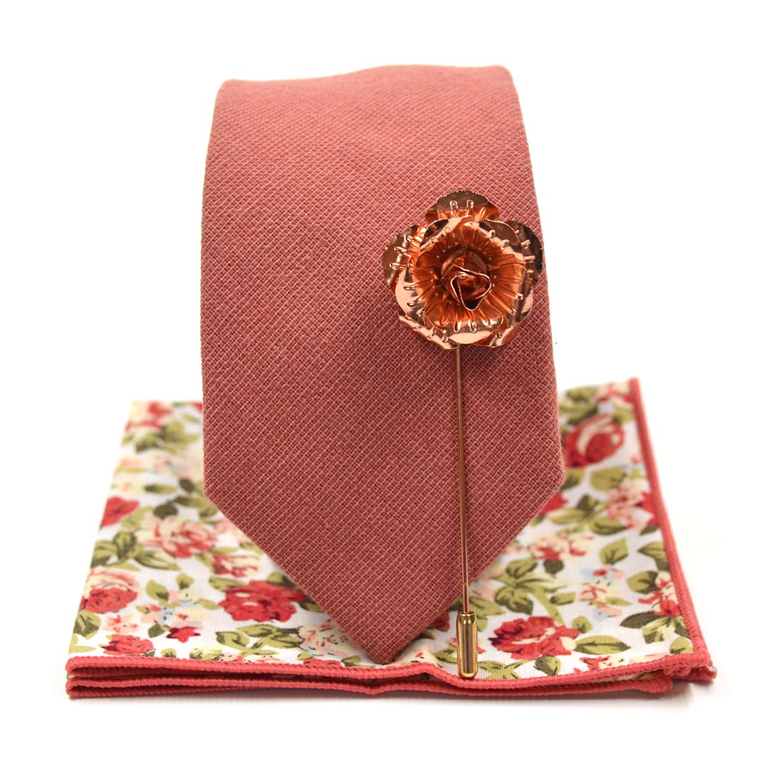Solid Rust Tie Set
