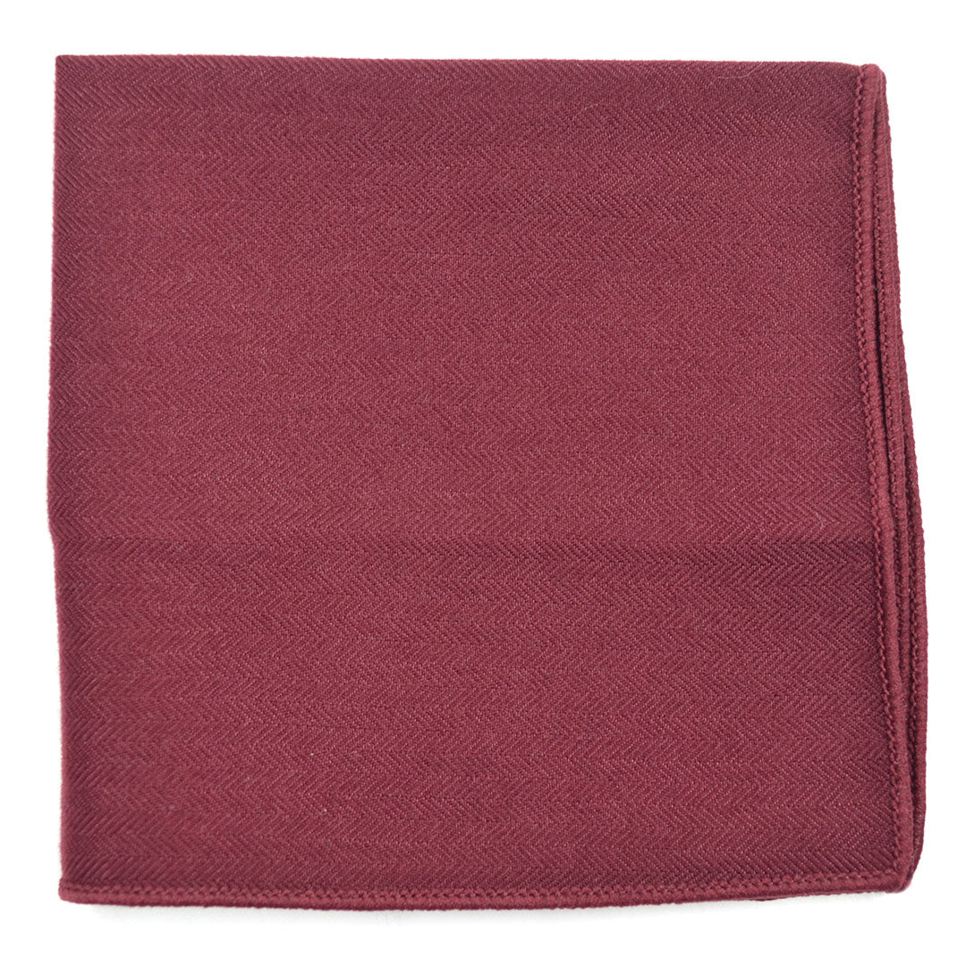 Solid Burgundy Pocket Square