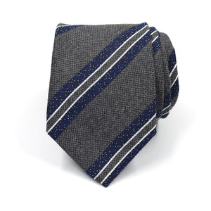 Striped Downtown Grey Tie