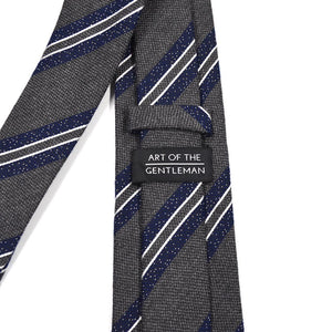 Striped Downtown Grey Tie