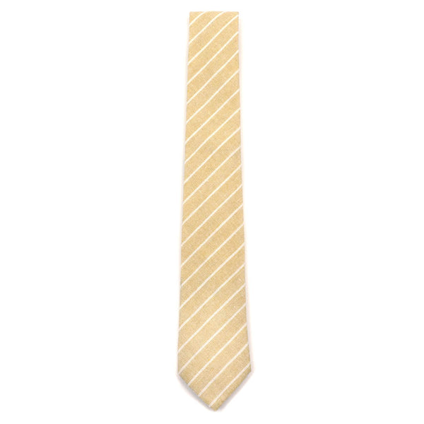 Canary Striped Satin Necktie