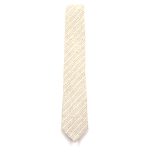 Striped Linen Champagne Tie