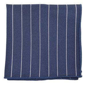 Striped Navy Pocket Square