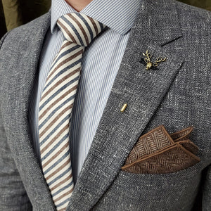 Striped Oxford Tie Set - Art of The Gentleman