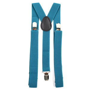 Solid Turquoise Suspenders