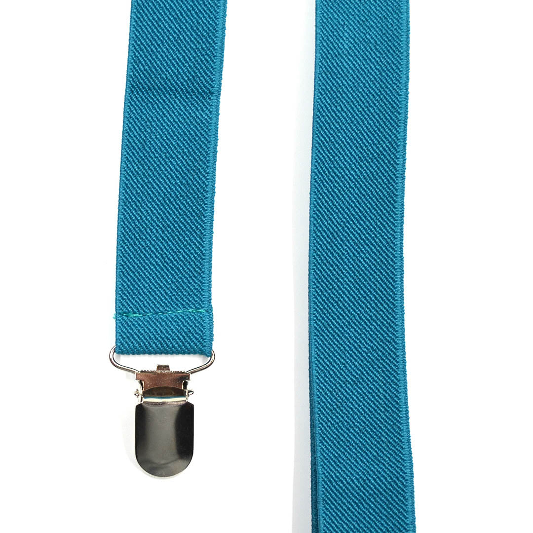 Solid Turquoise Suspenders