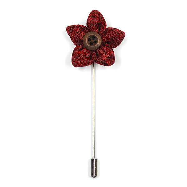Lapel Pin - Wildflower Crimson