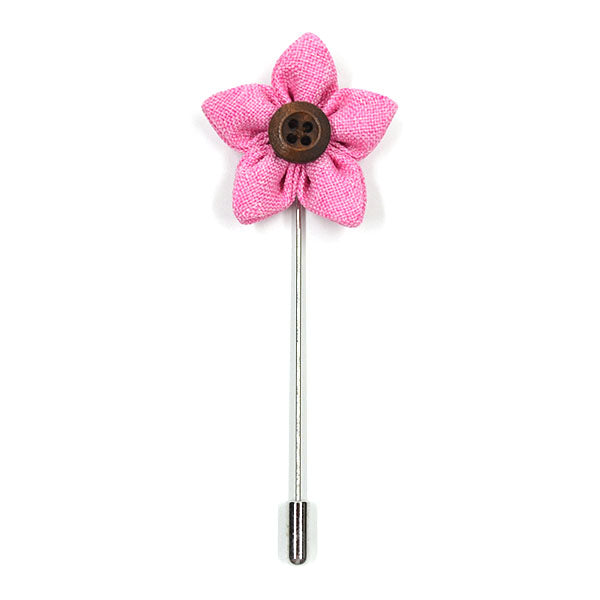 Lapel Pin - Wildflower Flamingo