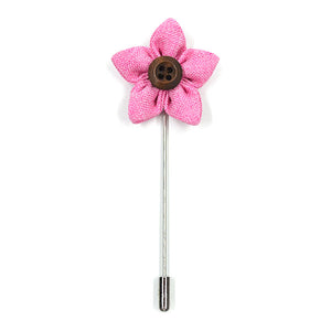 Lapel Pin - Wildflower Flamingo