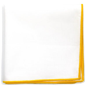 Yellow Border Pocket Square