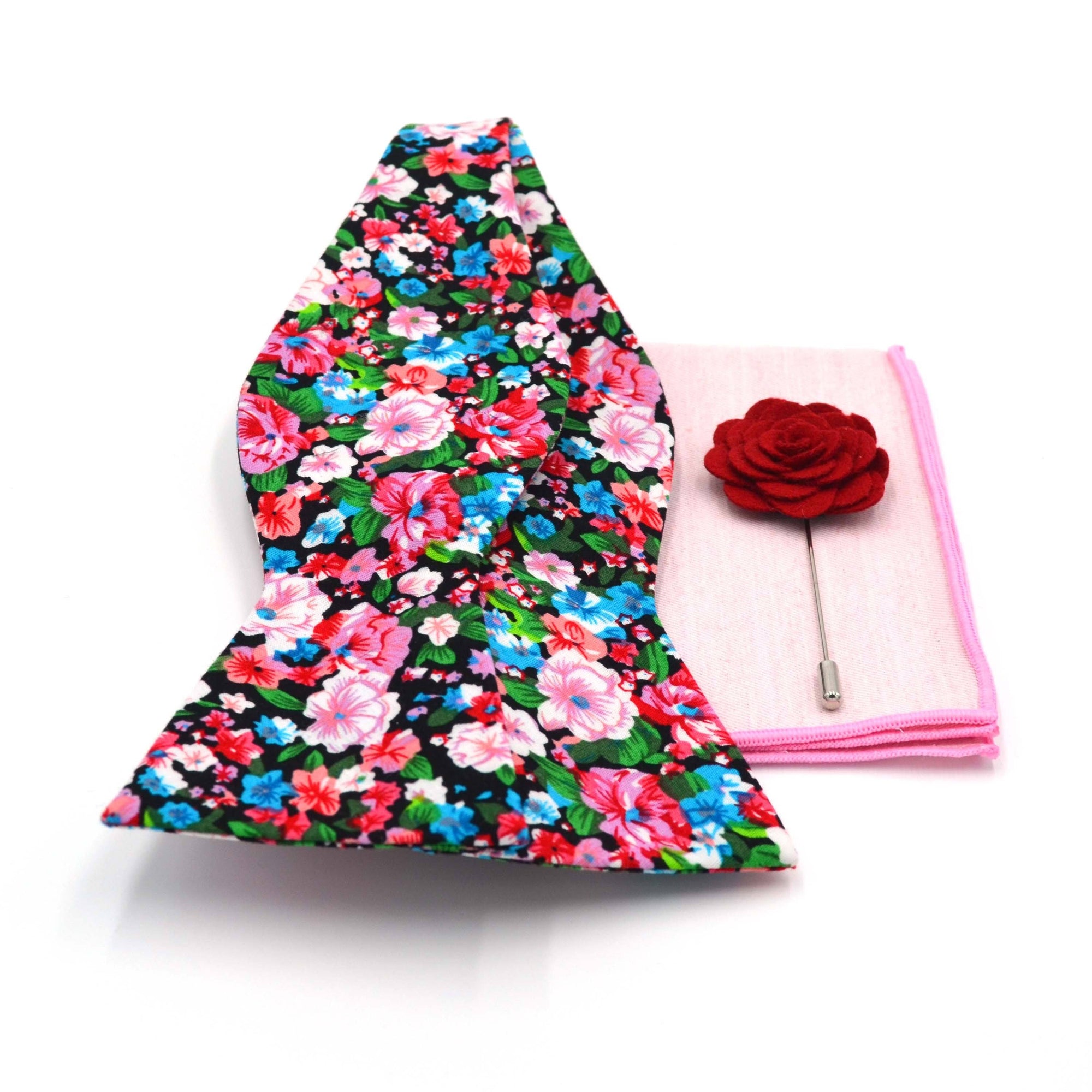 Cotton Candy Self Tie Bow Tie Set