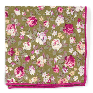 Floral Lily Rose Pocket Square