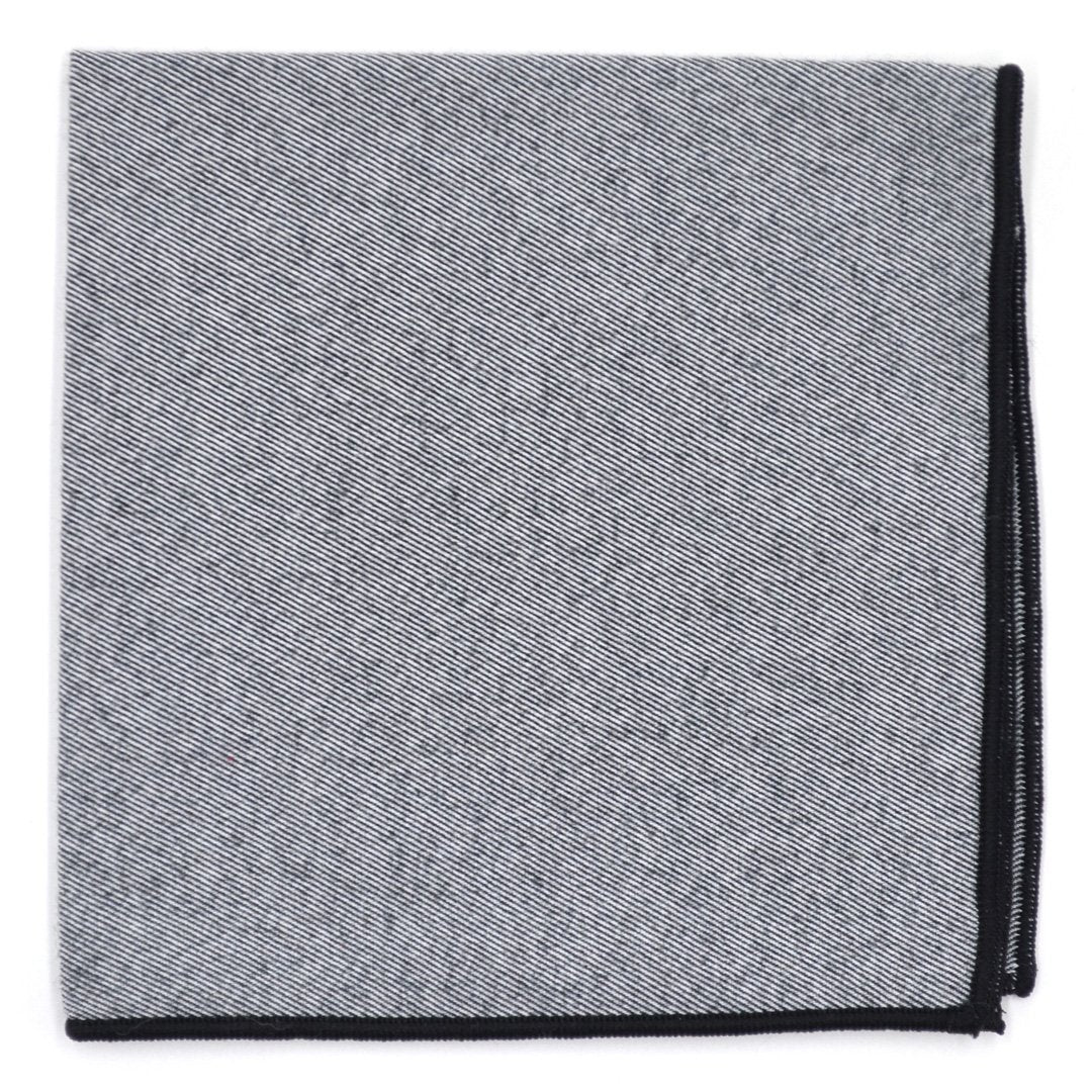Shadow Black Pocket Square