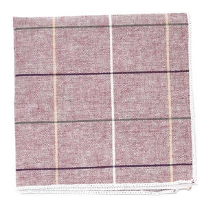 Window Pane Blush Pocket Square