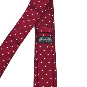 Polka Dot Crimson Tie Set