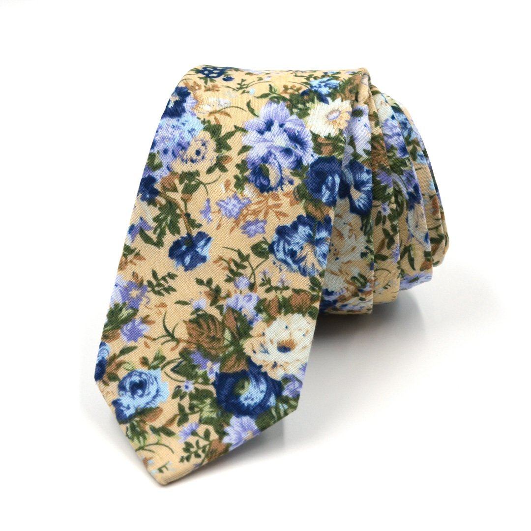 Floral Blue Star Tie