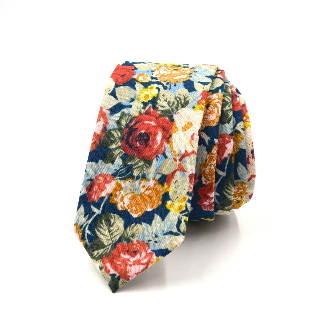 Floral Rose Meadow Tie