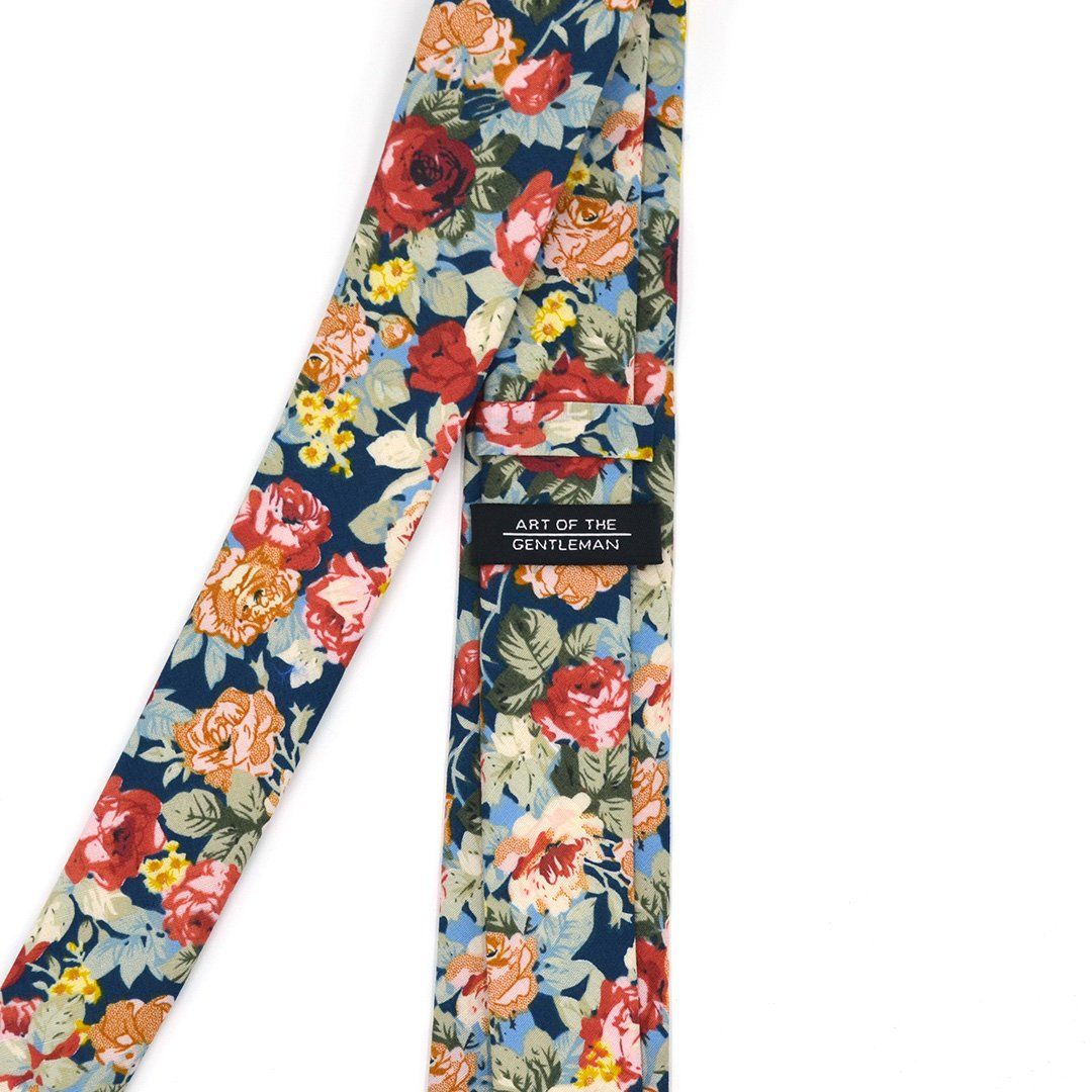 Floral Rose Meadow Tie