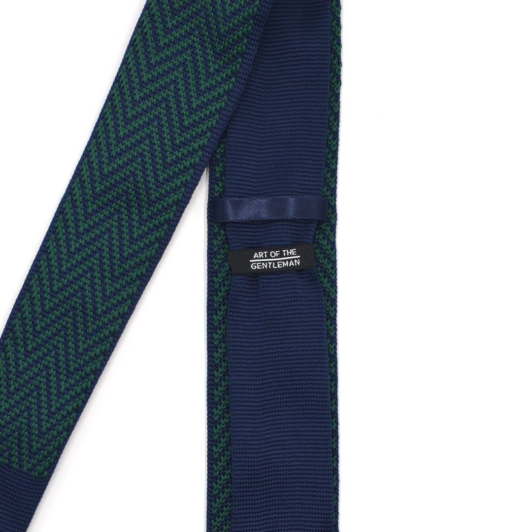 Knitted Caribbean Chevron Tie