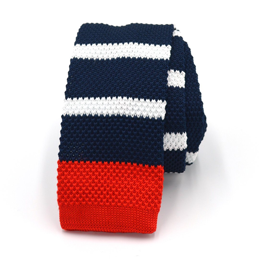 Knitted Firecracker Striped Tie