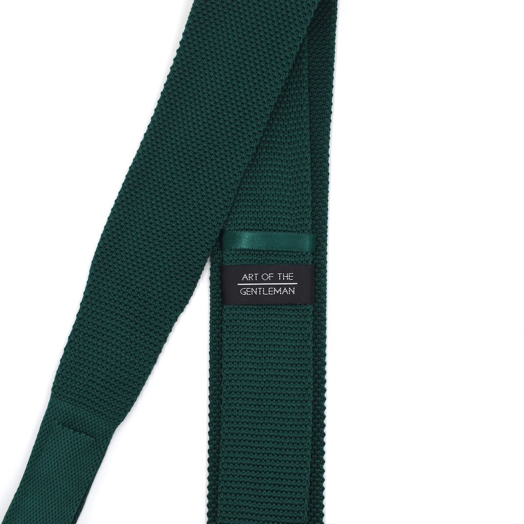 Knitted Emerald Tie Set