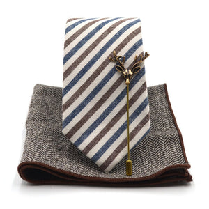 Striped Oxford Tie Set