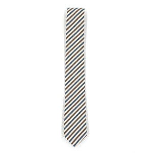 Striped Oxford Blue Stone Tie Traditional